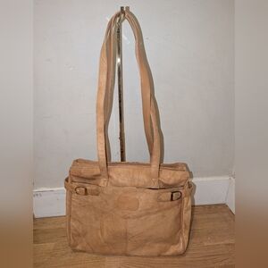 Vintage Tan Leather Shoulder Bag